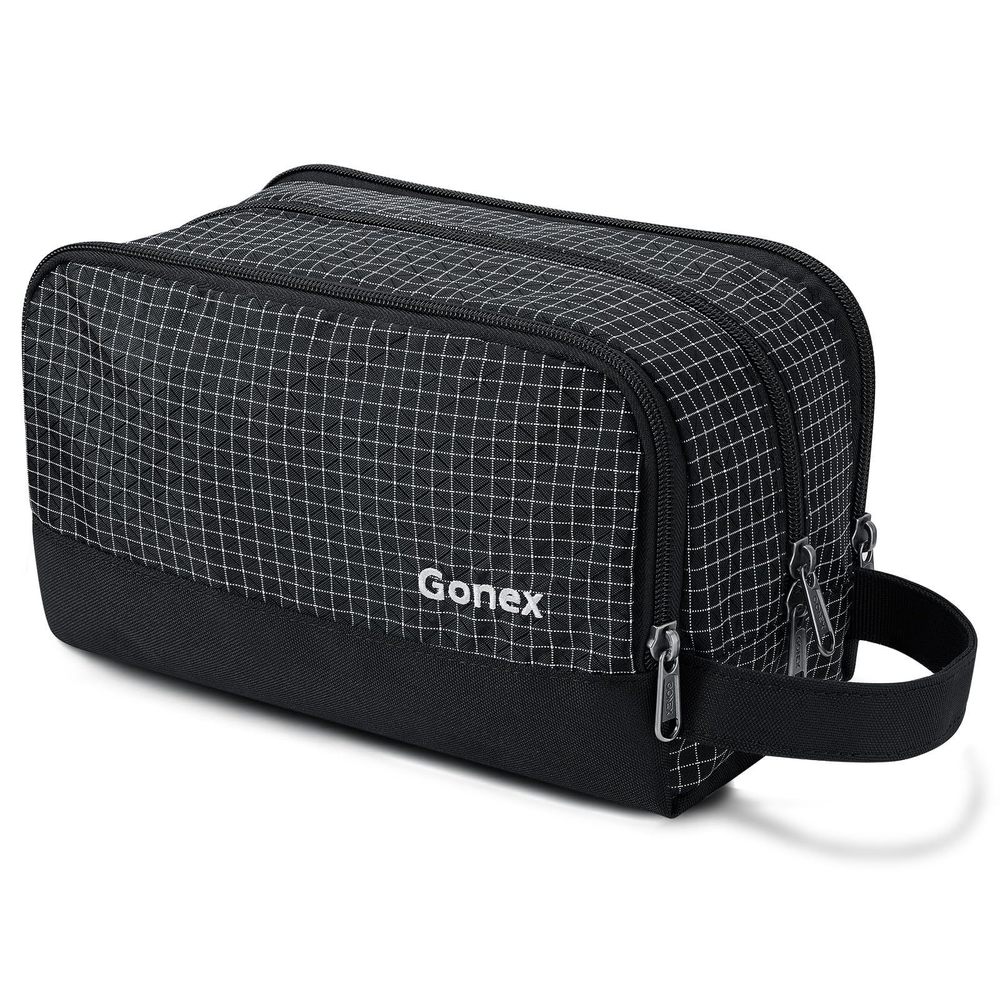 Travel Toiletry Bag Nylon, Dopp Kit Shaving Bag Toiletry Organizer Check😚